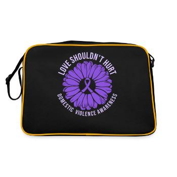 L’amour contre la violence domestique ne devrait pas faire de mal - Sac Retro - noir/or - Dos