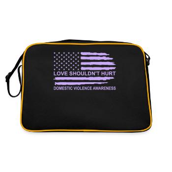 L’amour contre la violence domestique ne devrait pas faire de mal - Sac Retro - noir/or - Dos
