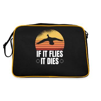 Quand il vole - Chasseurs d’oiseaux - Sac Retro - noir/or - Dos