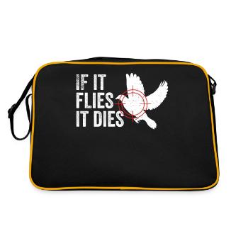 Chasse au pigeon Quand il vole, il meurt - Sac Retro - noir/or - Dos