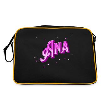 Nom Ana personnalisé - Sac Retro - noir/or - Dos