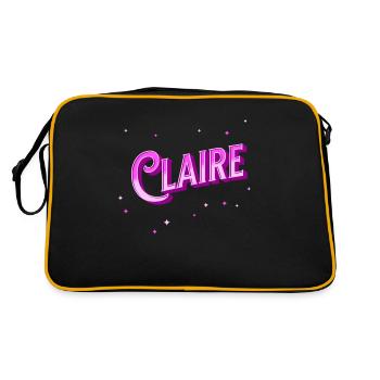 Claire nom personnalisé - Sac Retro - noir/or - Dos