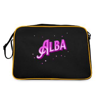 Alba name personalized - Retro Bag - black/gold - Back