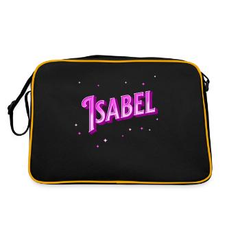 Isabel name personalized - Retro Bag - black/gold - Back