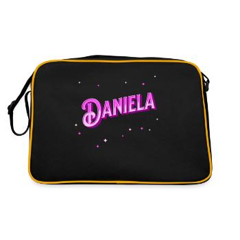 Daniela's name personalized - Retro Bag - black/gold - Back
