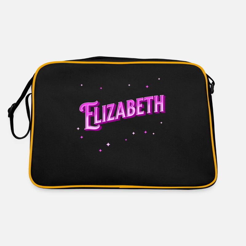 Elizabeth name personalized Retro Bag