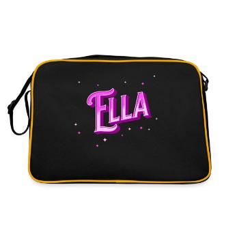 Nom Ella personnalisé - Sac Retro - noir/or - Dos