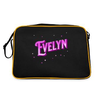 Nom Evelyn personnalisé - Sac Retro - noir/or - Dos