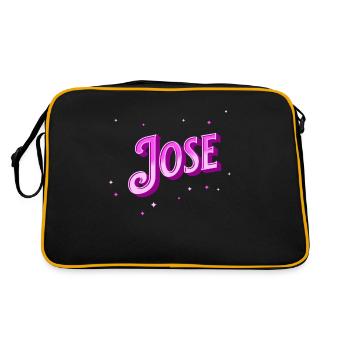 Jose's name personalized - Retro Bag - black/gold - Back