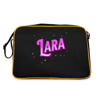 Nom Lara personnalisé - Sac Retro - noir/or - Dos