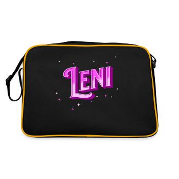 Le nom de Leni personnalisé - Sac Retro - noir/or - Dos