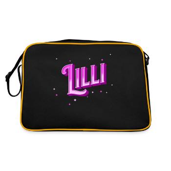 Nom Lilli personnalisé - Sac Retro - noir/or - Dos