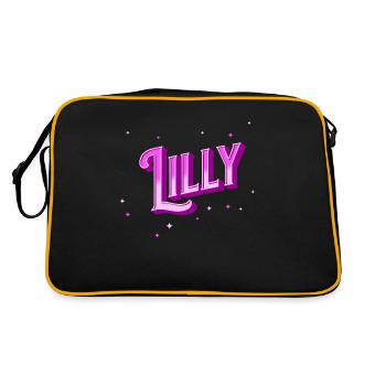 Lilly name personalized - Retro Bag - black/gold - Back
