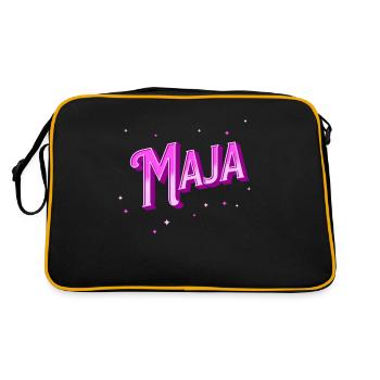 Maya name personalized - Retro Bag - black/gold - Back