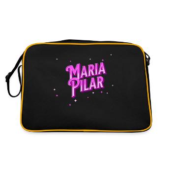 Maria Pilar name personalized - Retro Bag - black/gold - Back