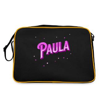 Le prénom de Paula personnalisé - Sac Retro - noir/or - Dos