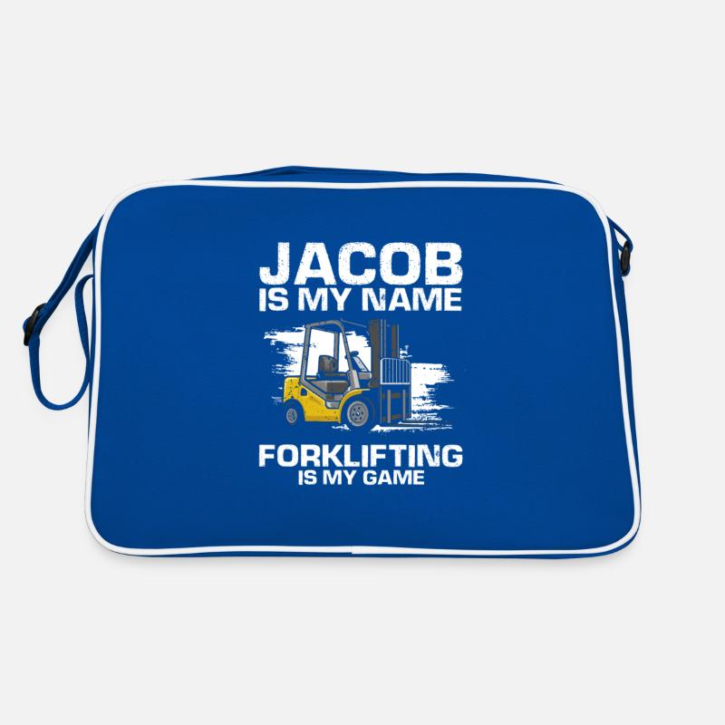 Lagerarbeiter für Staplerfahrer und Gabelstapler Retro Tasche