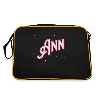 Prénom Ann personnalisé - Sac Retro - noir/or - Dos