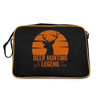 Deer Hunting Legend Red Hunting Deer Antlers - Retro Bag - black/gold - Back