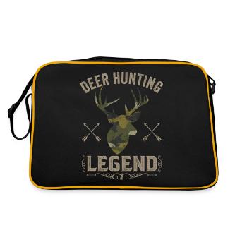 Deer Hunting Legend Red Hunting Deer Antlers - Retro Bag - black/gold - Back