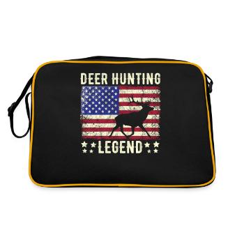 Deer Hunting Legend Red Hunting Deer Antlers - Retro Bag - black/gold - Back