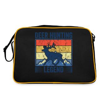 Deer Hunting Legend Red Hunting Deer Antlers - Retro Bag - black/gold - Back