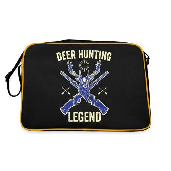 Deer Hunting Legend Red Hunting Deer Antlers - Retro Bag - black/gold - Back