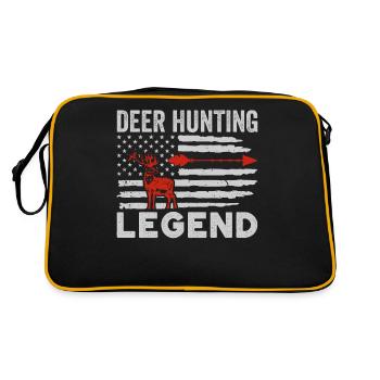 Deer Hunting Legend Red Hunting Deer Antlers - Retro Bag - black/gold - Back