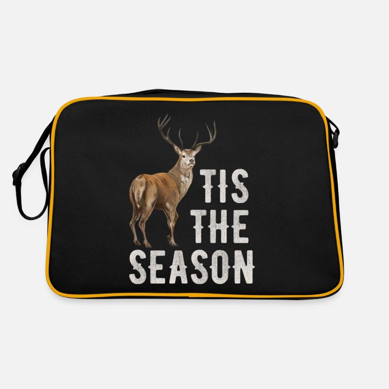 HIrschgeweih Hirschjagd Jagd Jagdsaison Retro Tasche