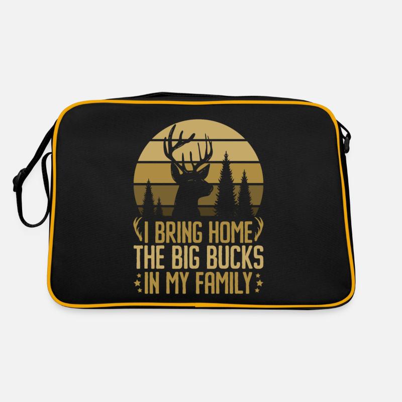 HIrschgeweih Hirschjagd Jagd Jagdsaison Retro Tasche