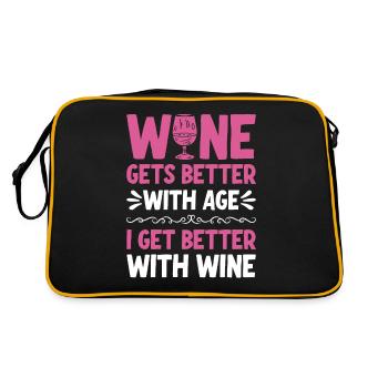 Le vin s’améliore avec l’âge Toast au vin - Sac Retro - noir/or - Dos