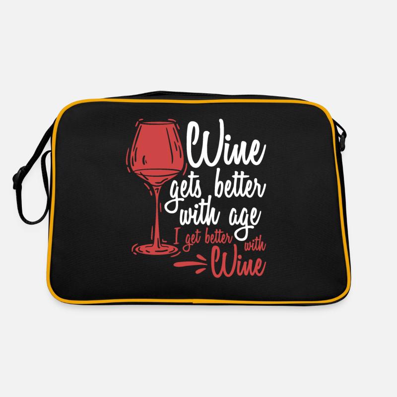Le vin s’améliore avec l’âge Toast au vin Sac Retro