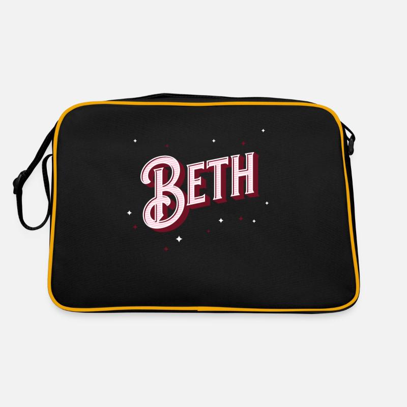 Beth Namen personalisiert Retro Tasche