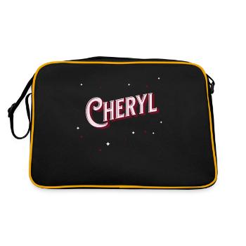 Personalized Cheryl name - Retro Bag - black/gold - Back