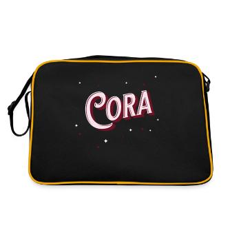 Cora name personalized - Retro Bag - black/gold - Back