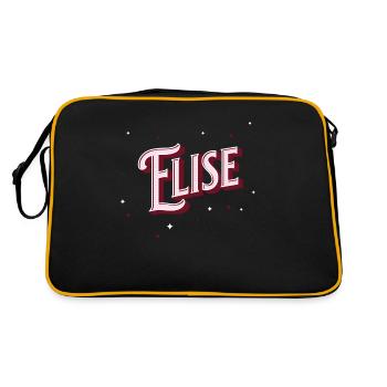 Prénom Elise personnalisé - Sac Retro - noir/or - Dos