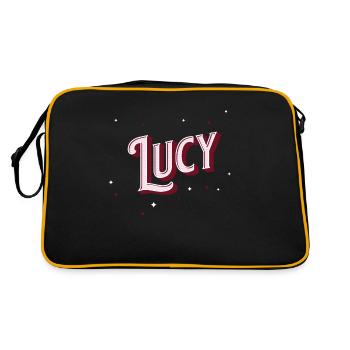 Lucy name personalised - Retro Bag - black/gold - Back