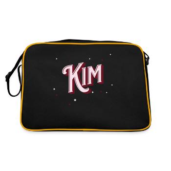 Nom Kim personnalisé - Sac Retro - noir/or - Dos