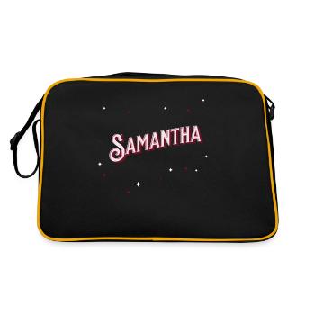 Le nom de Samantha personnalisé - Sac Retro - noir/or - Dos