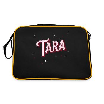 Nom Tara personnalisé - Sac Retro - noir/or - Dos