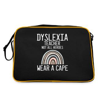 Dyslexia Therapy for Dyslexia Month - Retro Bag - black/gold - Back