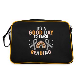 Dyslexia Therapy for Dyslexia Month - Retro Bag - black/gold - Back
