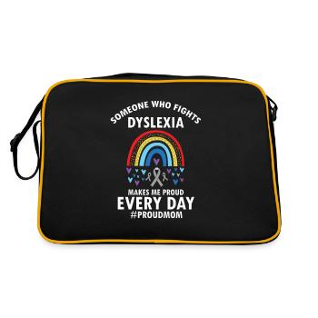Dyslexia Therapy for Dyslexia Month - Retro Bag - black/gold - Back