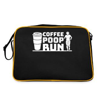 Coffee Poop Run Laufen Running - Sac Retro - noir/or - Dos