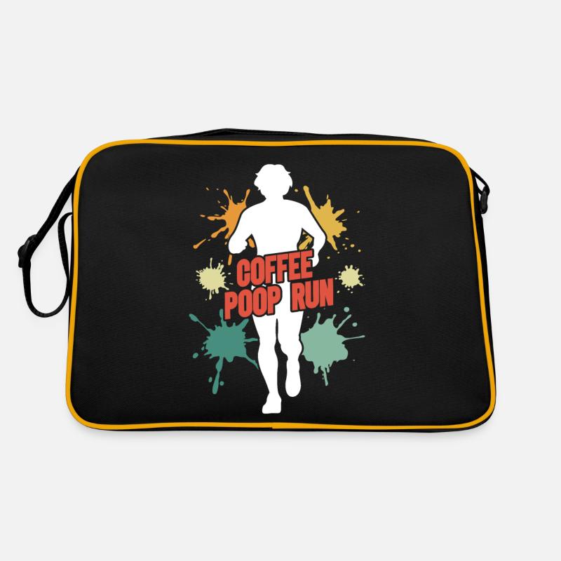 Coffee Poop Run Funny Runner Marathon Sac Retro