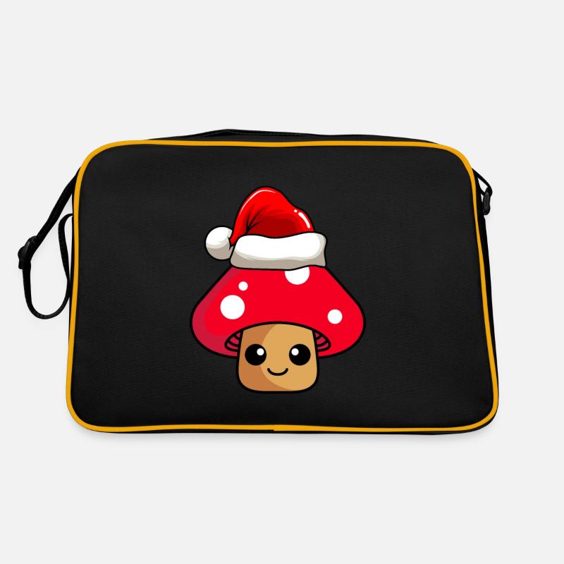 Mushroom Christmas Comic Xmas Retro Bag