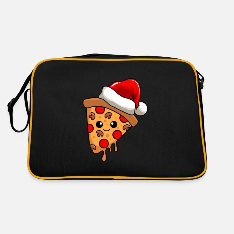 Pizza Weihnachten Comic Xmas Retro Tasche