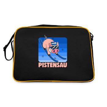Skieur Pistensau Ski - Sac Retro - noir/or - Dos
