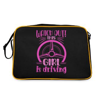 Driving licence test Driving test - Retro Bag - black/gold - Back