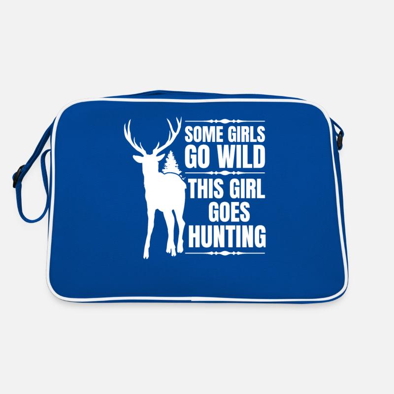 Hirschjagd Jägerin Spruch Jagd Retro Tasche